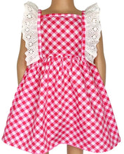 Load image into Gallery viewer, Gingham Eyelet Ruffle Summer Party Dress - Image #1
