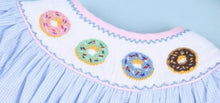 Load image into Gallery viewer, Smocked Donut Baby Blue Gingham Dress - Image #2
