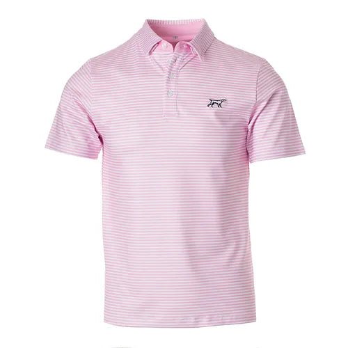 Fieldstone Marshall Performance Polo Pink/White - Abbies Place