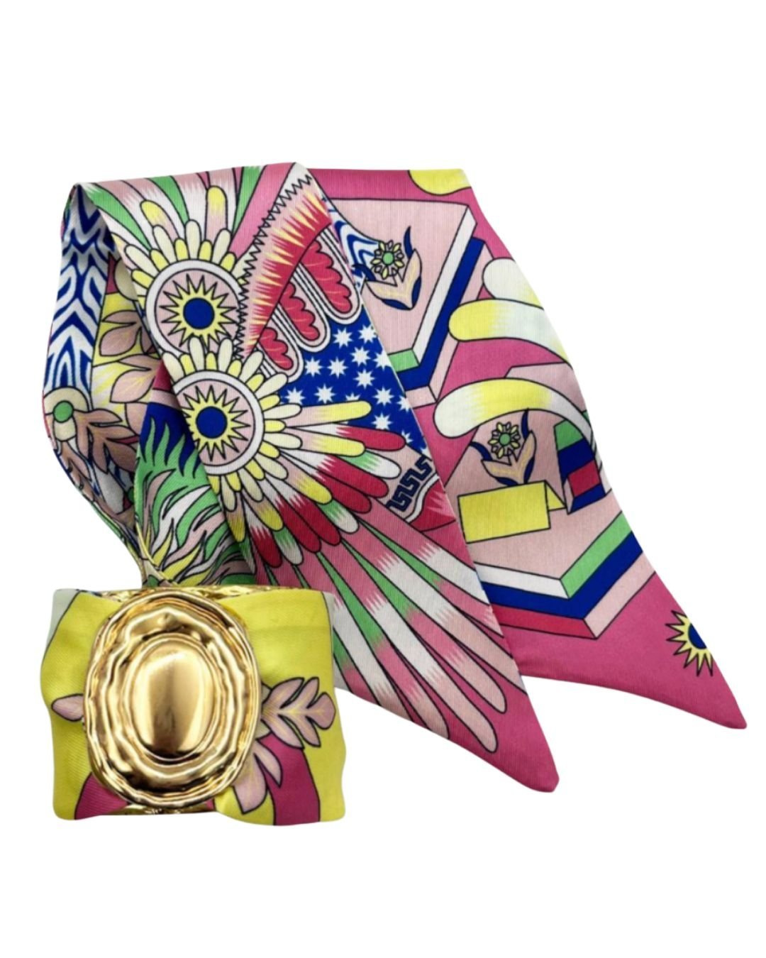Finley- Large Gold Scarf Cuff - Abbies Place