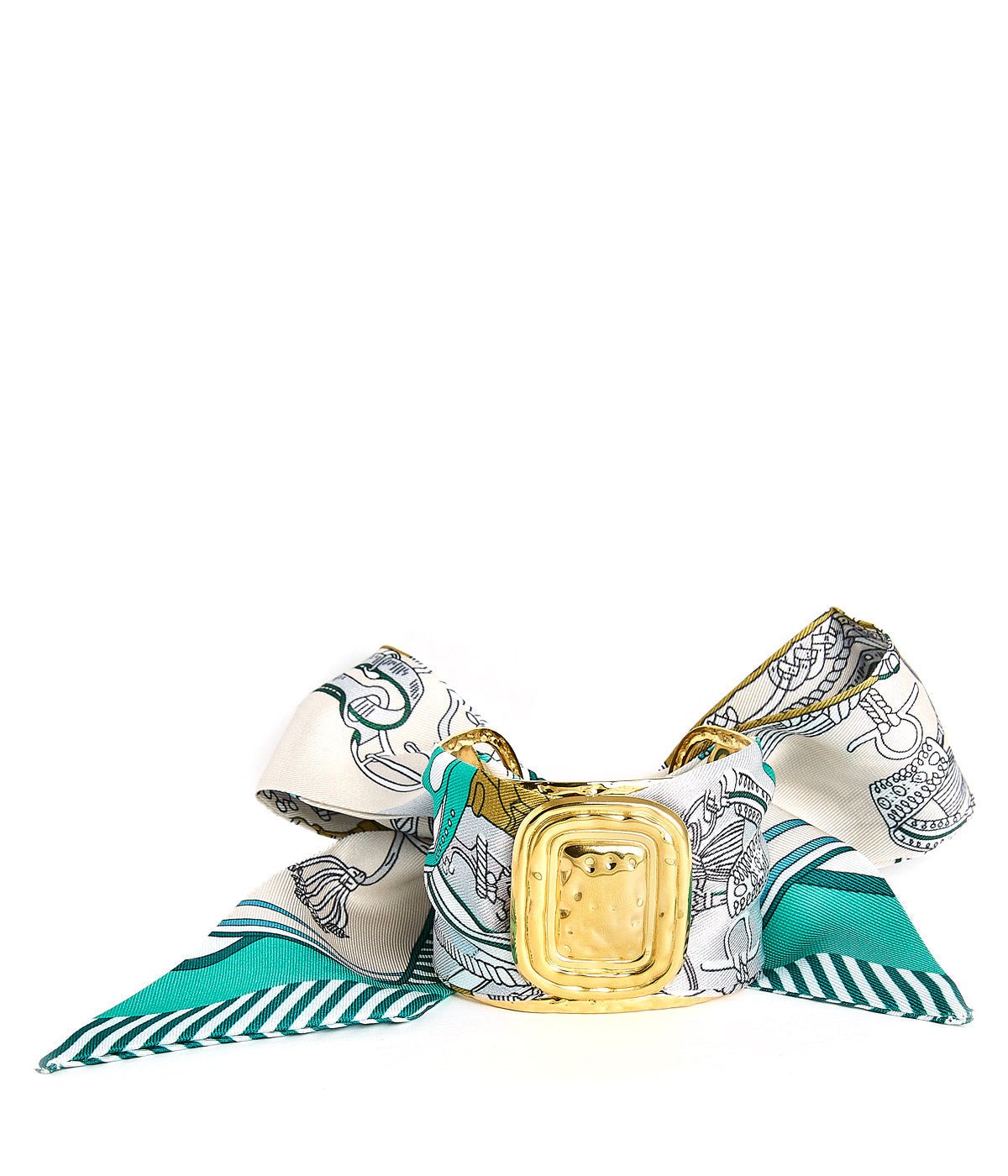 Finley- Large Gold Scarf Cuff - Abbies Place