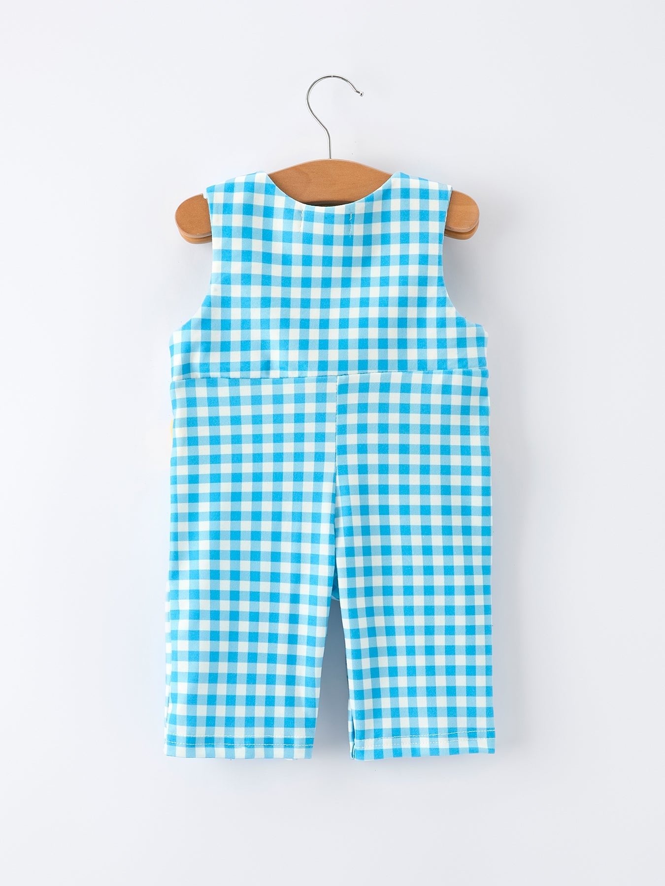 Fish Embroidery Smocking Plaid Baby Boy Romper - Abbies Place