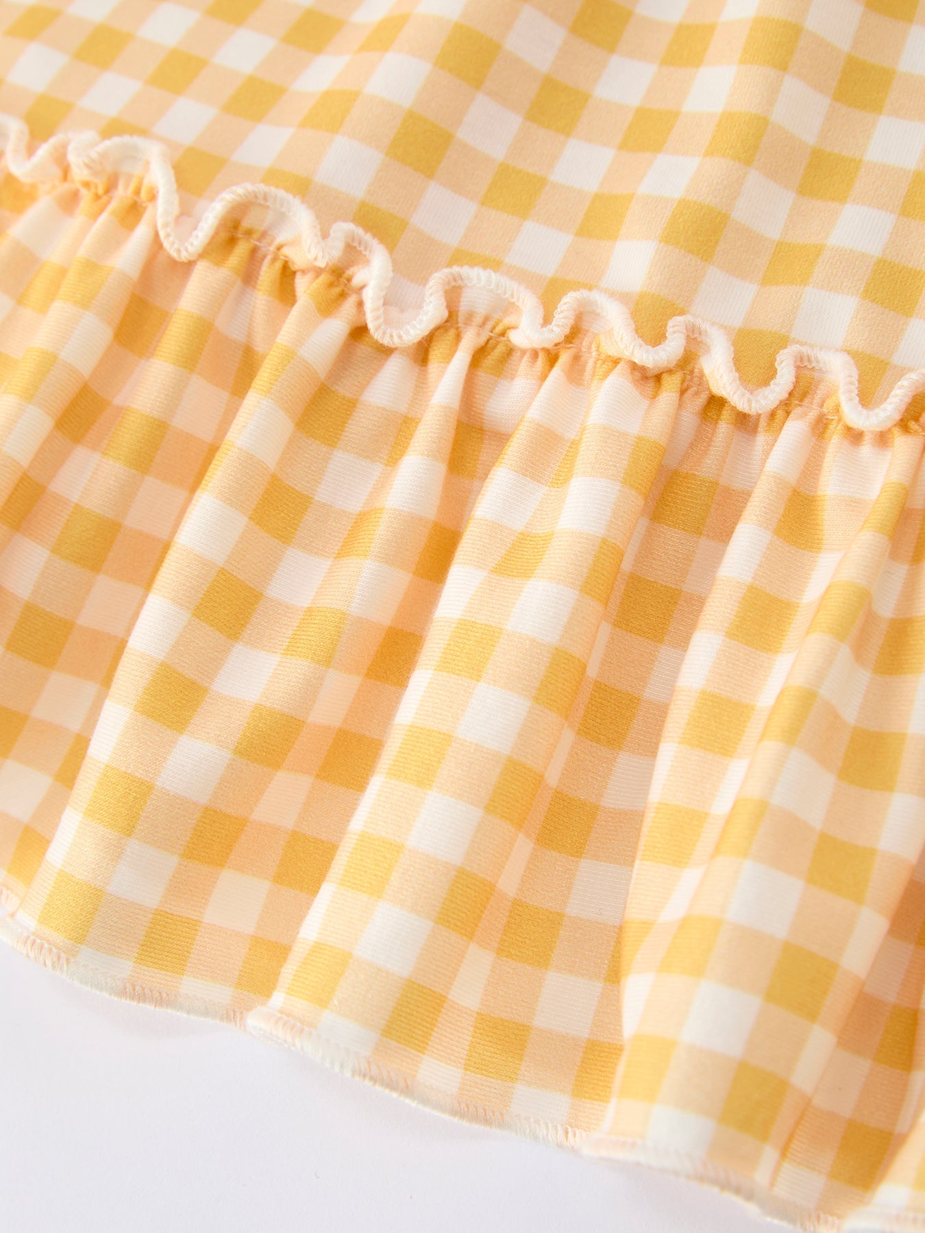 Fish Embroidery Smocking Plaid Girls' Dress - Abbies Place