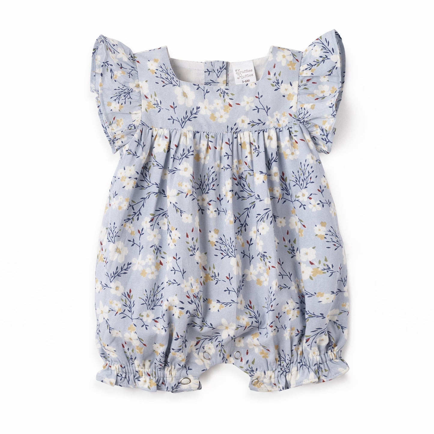 Floral Baby Romper – Soft Cotton One-Piece with Ruffles - Abbies Place