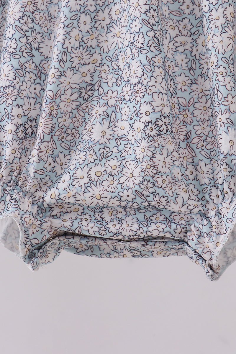 Floral bunny smocked bubble - Abbies Place