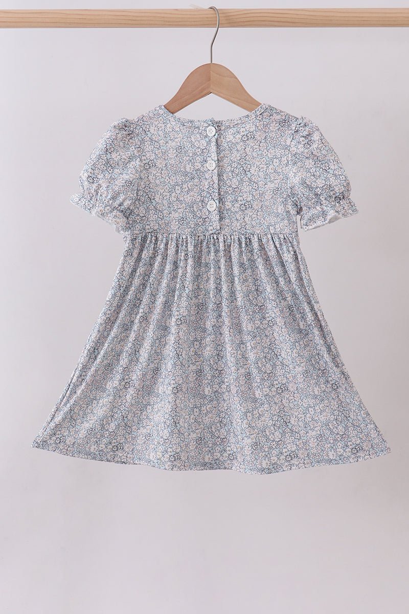 Floral bunny smocked dress - Abbies Place