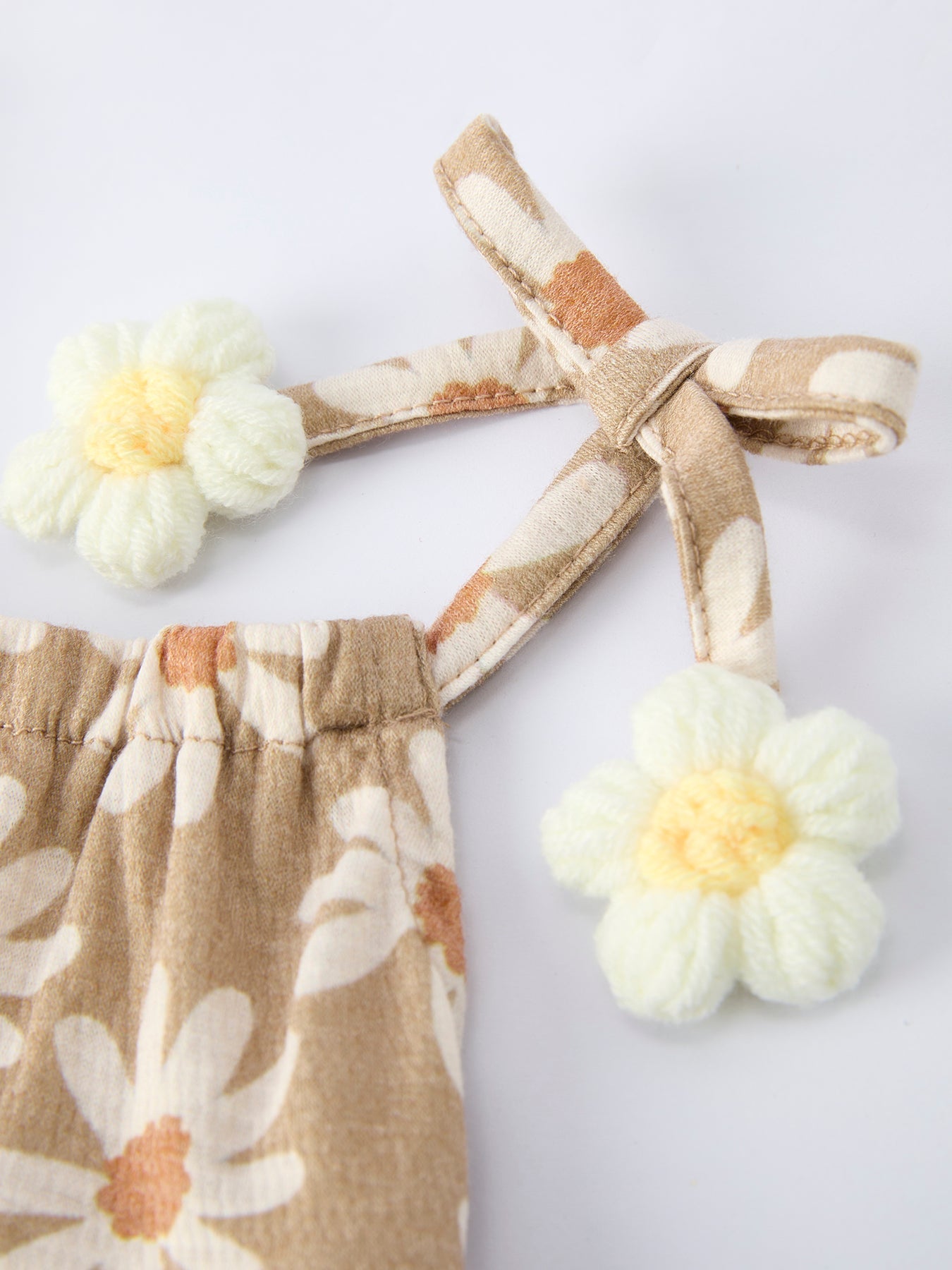 Floral Daisy Baby Girl Spaghetti Strap Romper - Abbies Place
