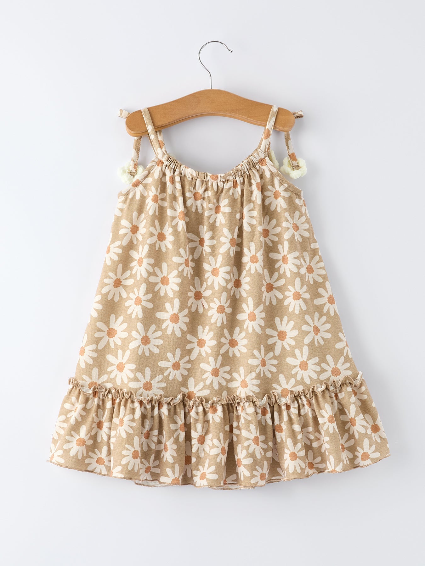Floral Daisy Girl Spaghetti Strap Dress - Abbies Place