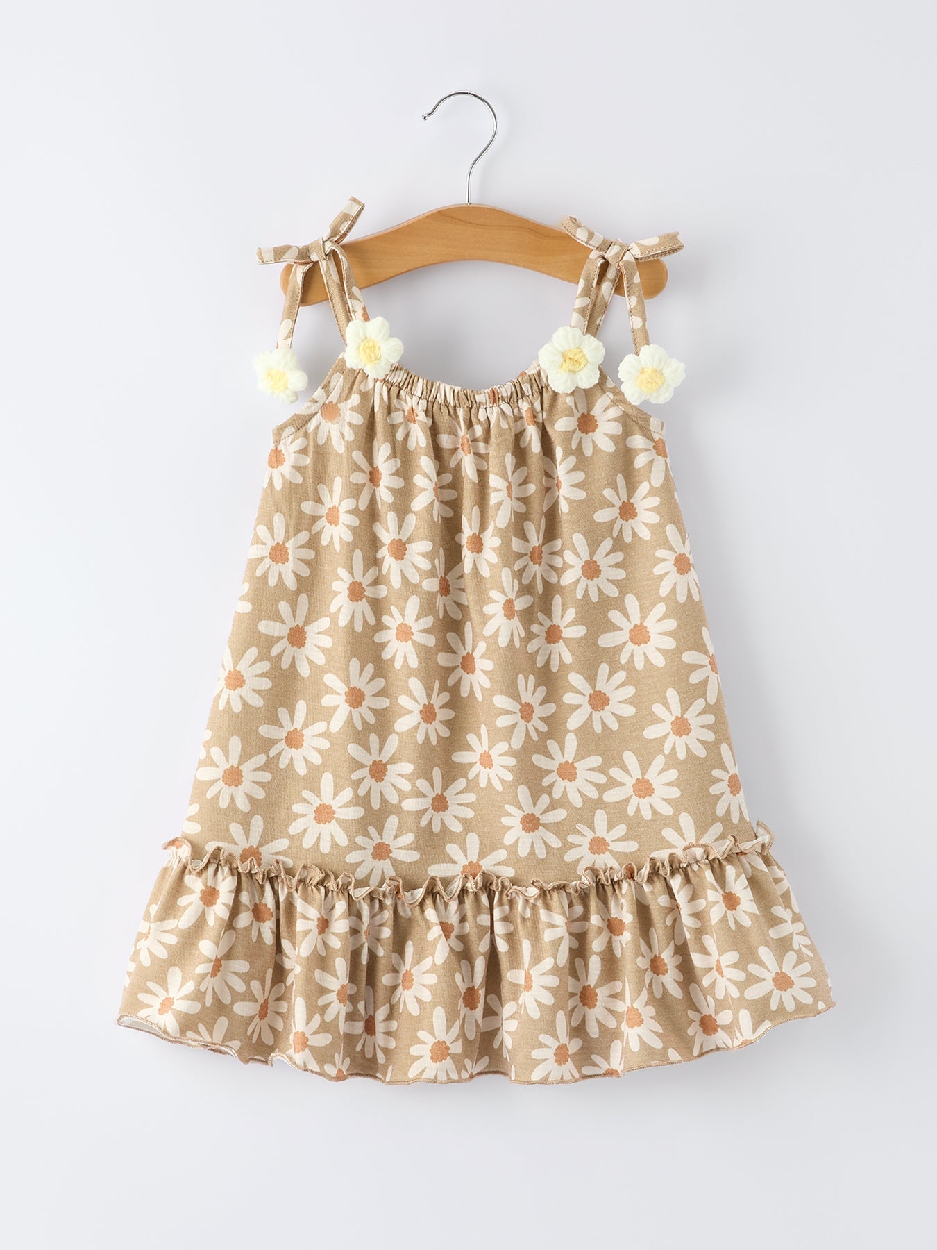 Floral Daisy Girl Spaghetti Strap Dress - Abbies Place