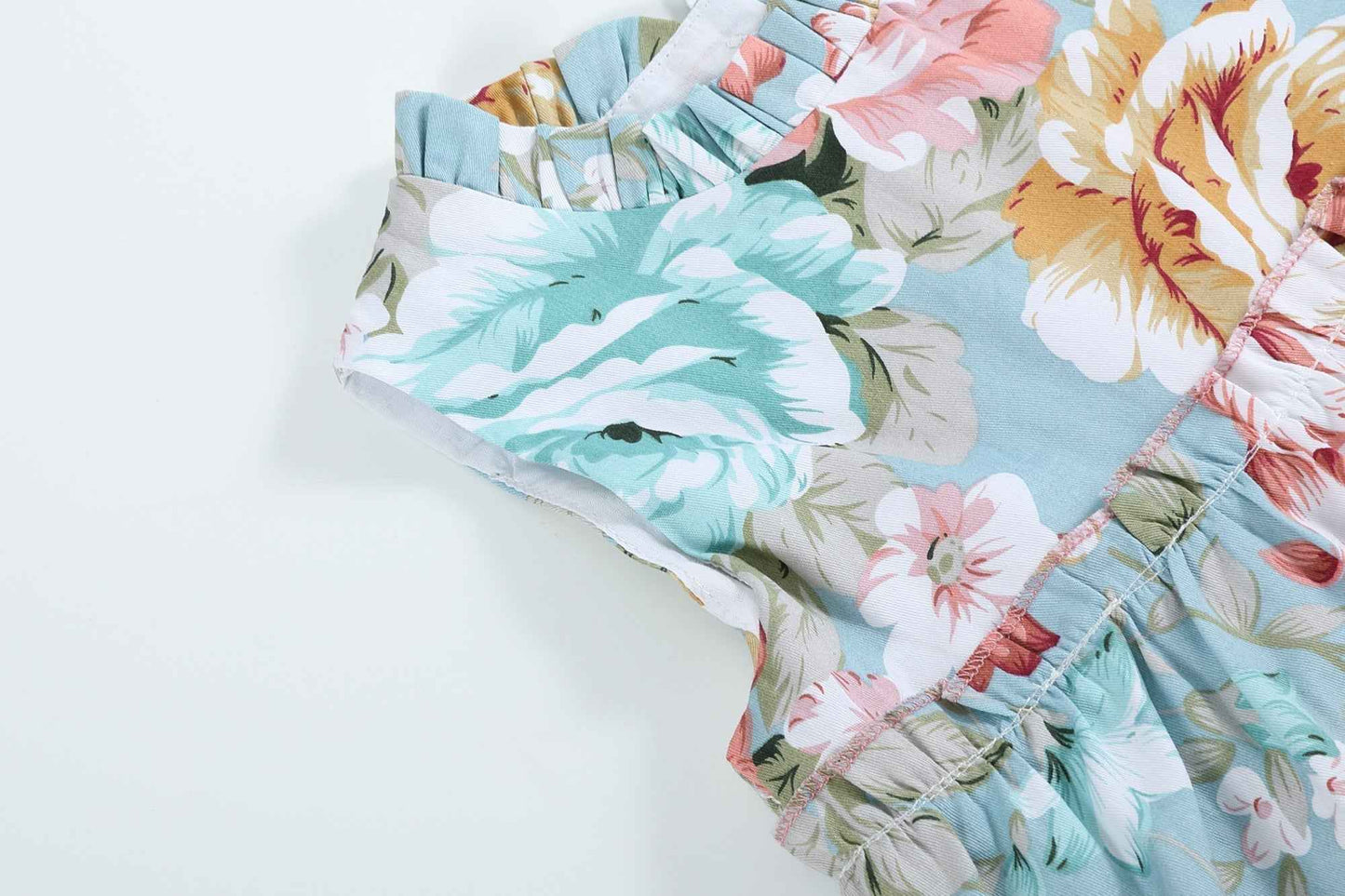 Floral Print Ruffle Tiered Dress - Abbies Place