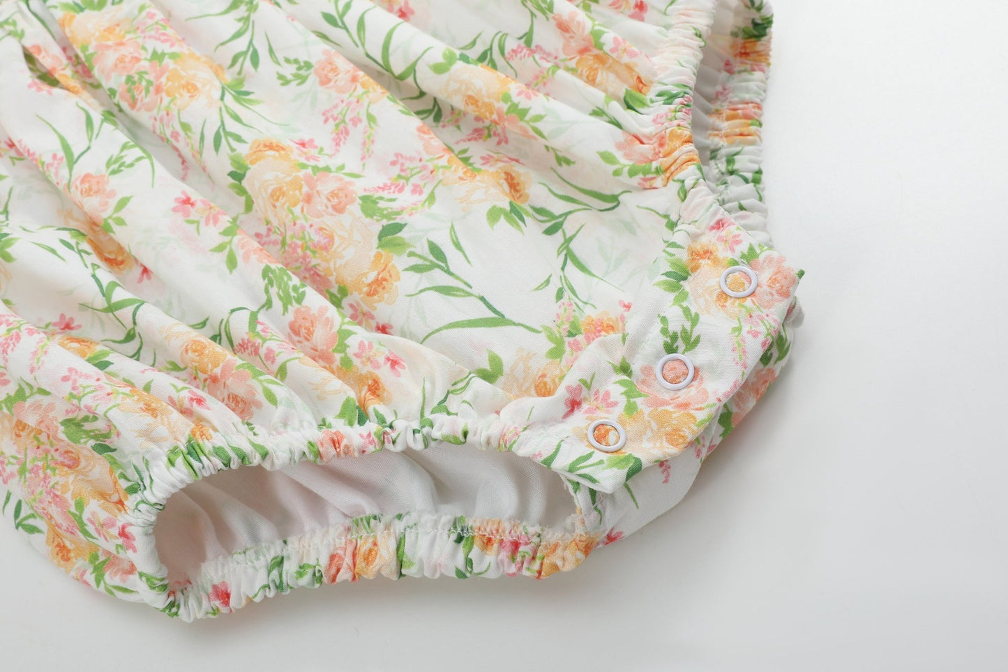 Floral Smocked Collared Bubble Romper - Abbies Place