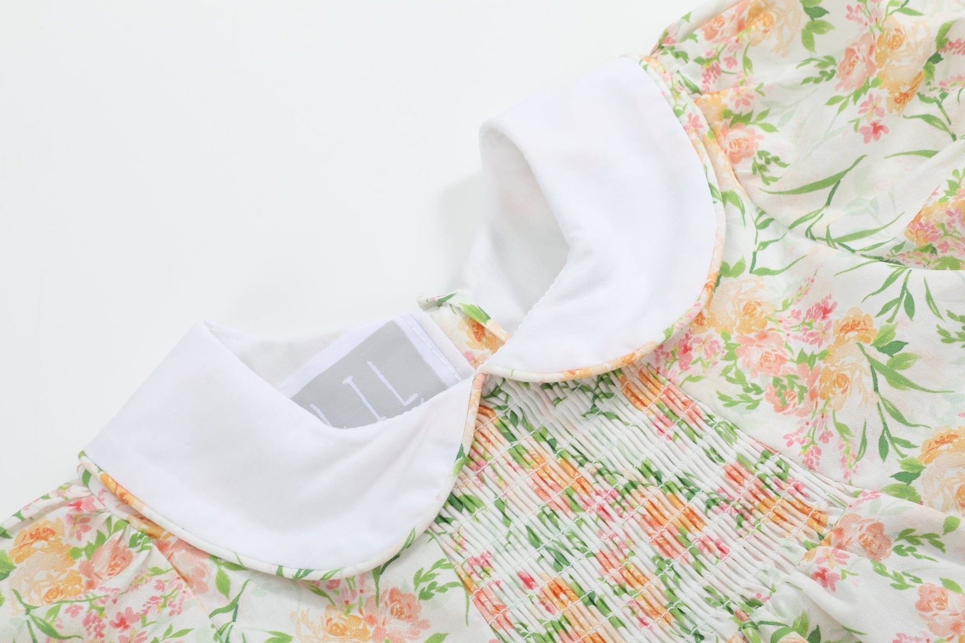 Floral Smocked Collared Dress - Abbies Place