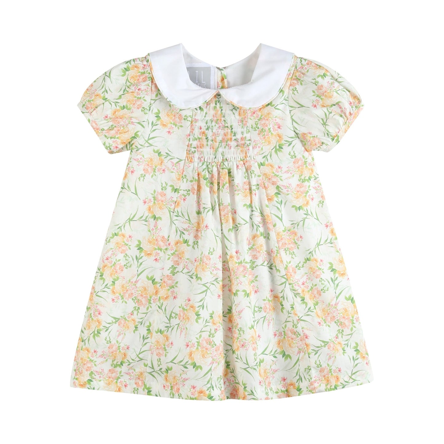 Floral Smocked Collared Dress - Abbies Place