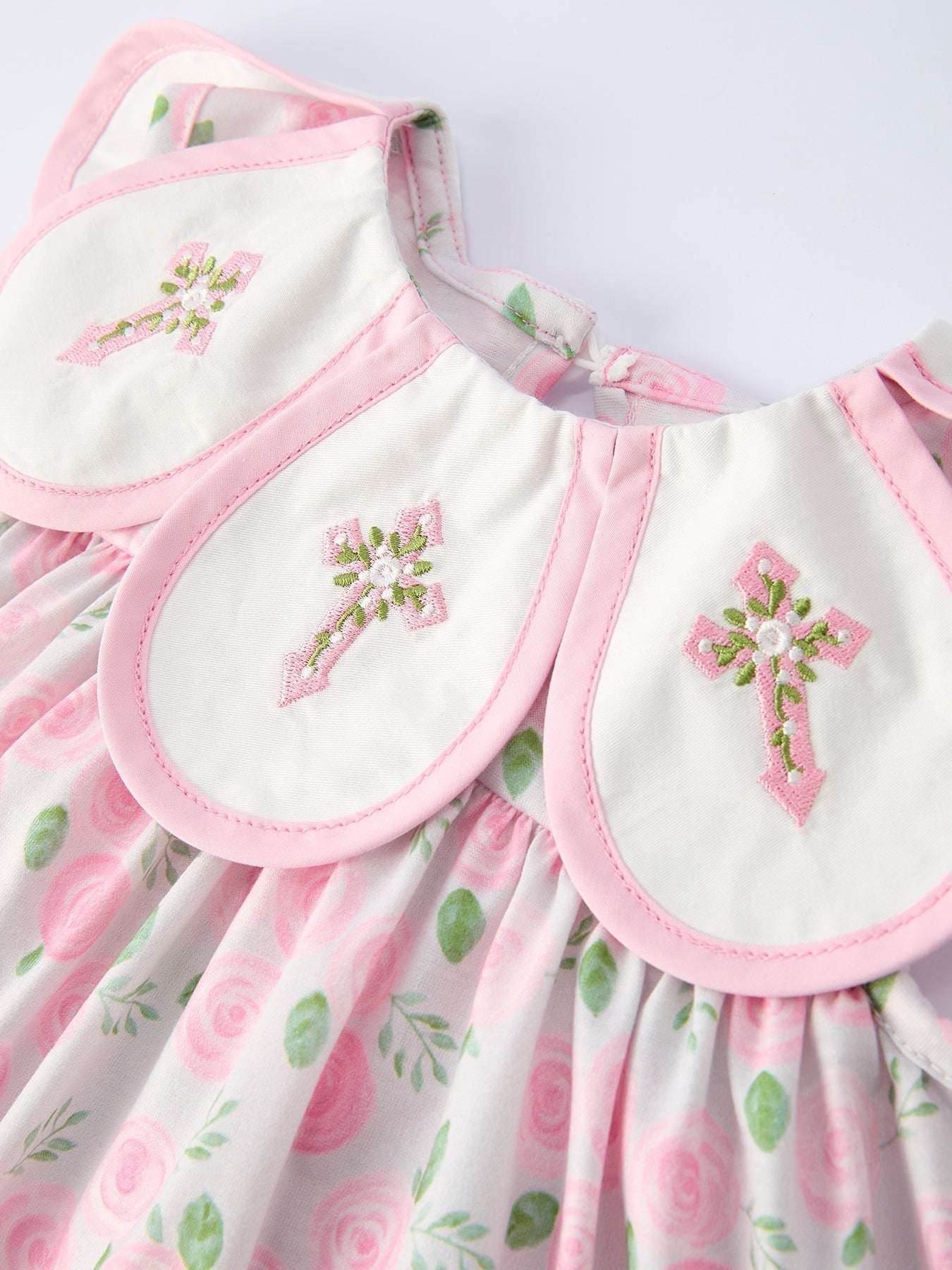 Floral Smocked Petal Peter Pan Collar Dress - Abbies Place