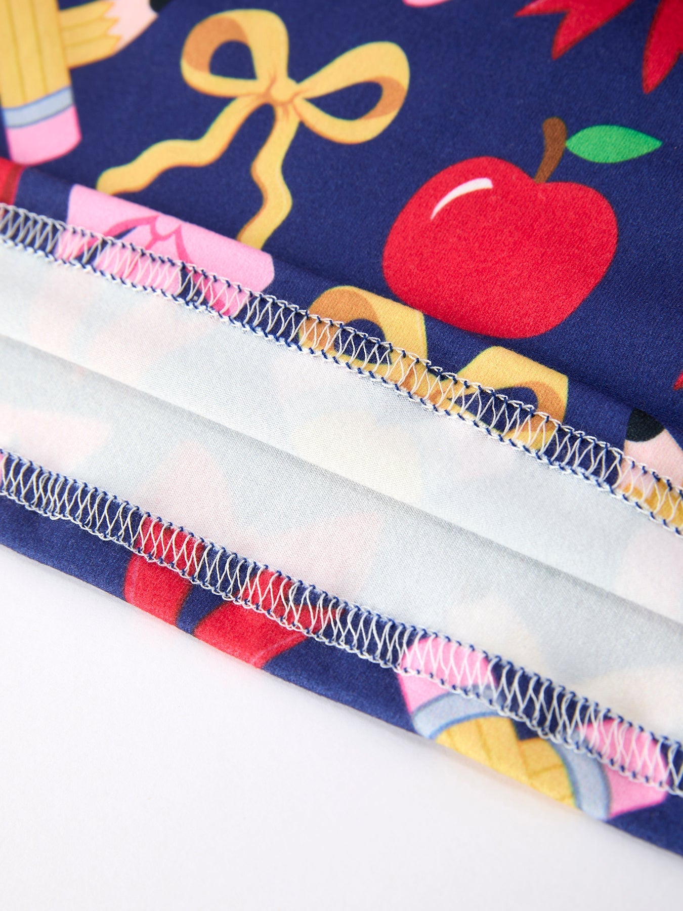 Girls Back To School Apple Pencil Outfit Set Bow Ruffle - Abbies Place