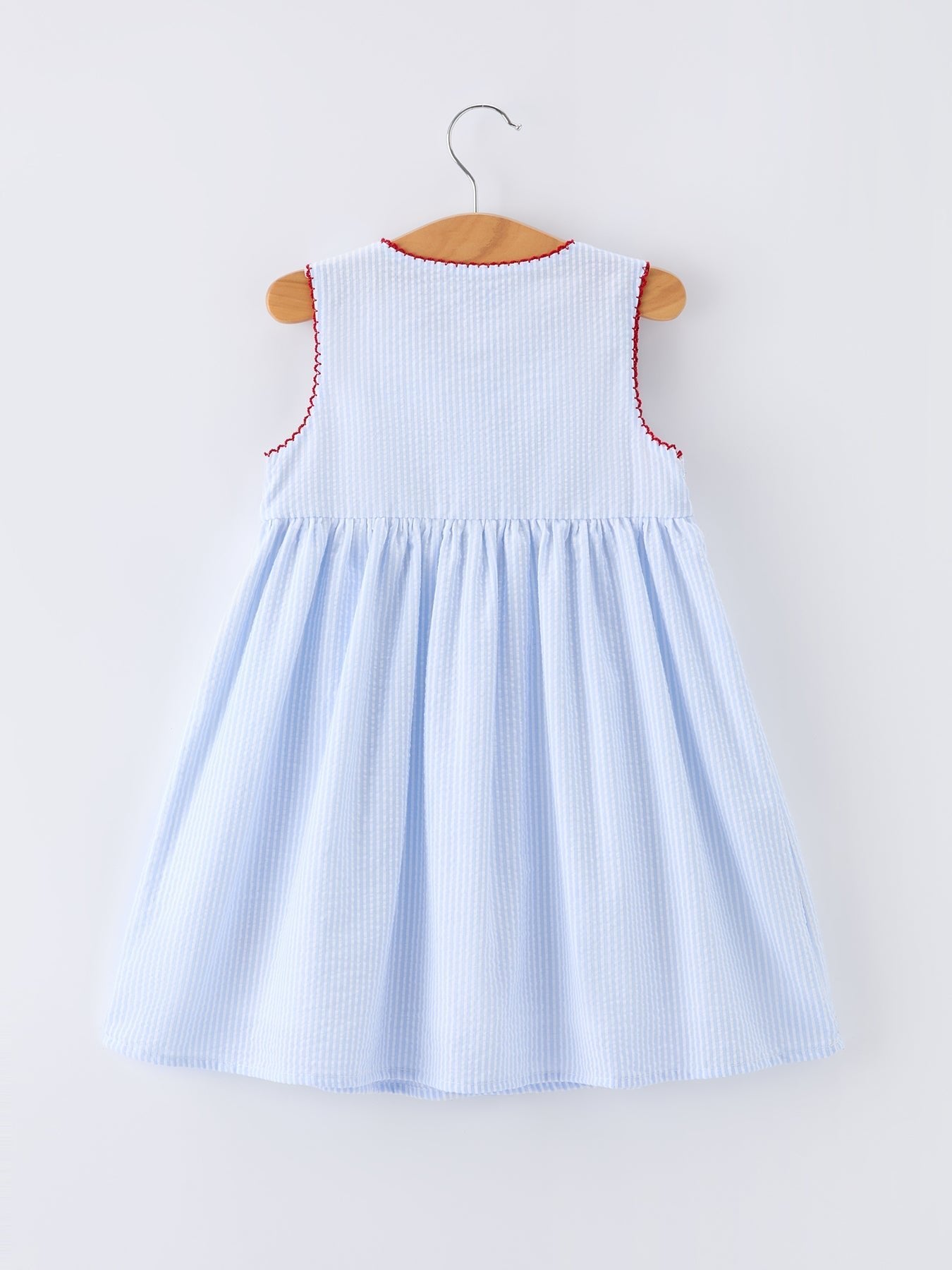 Girls Back To School Apple Twirl Dress Smocked - Abbies Place