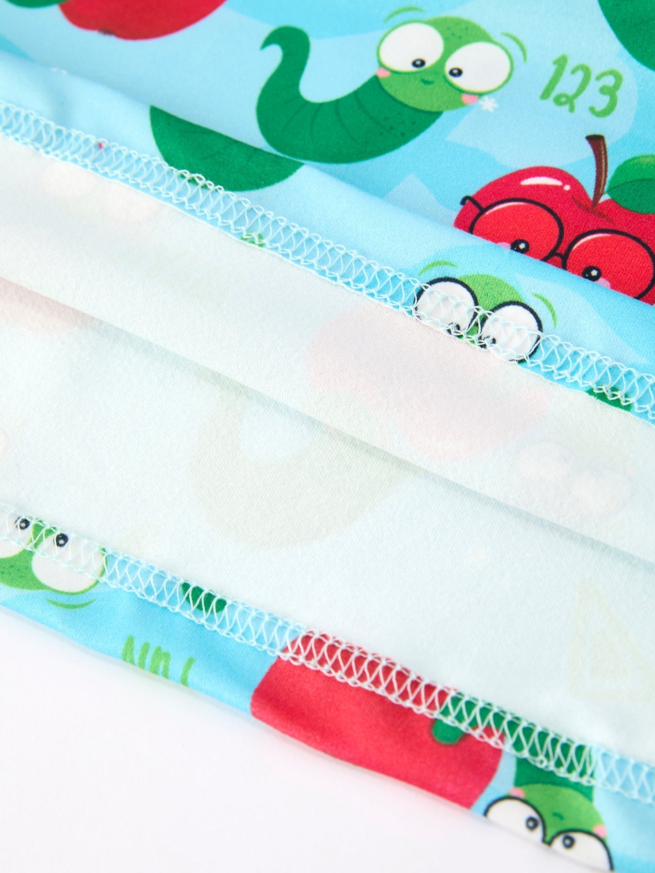 Girls Back To School Apple Worm Twirl Dress Ruffle Color Block - Abbies Place