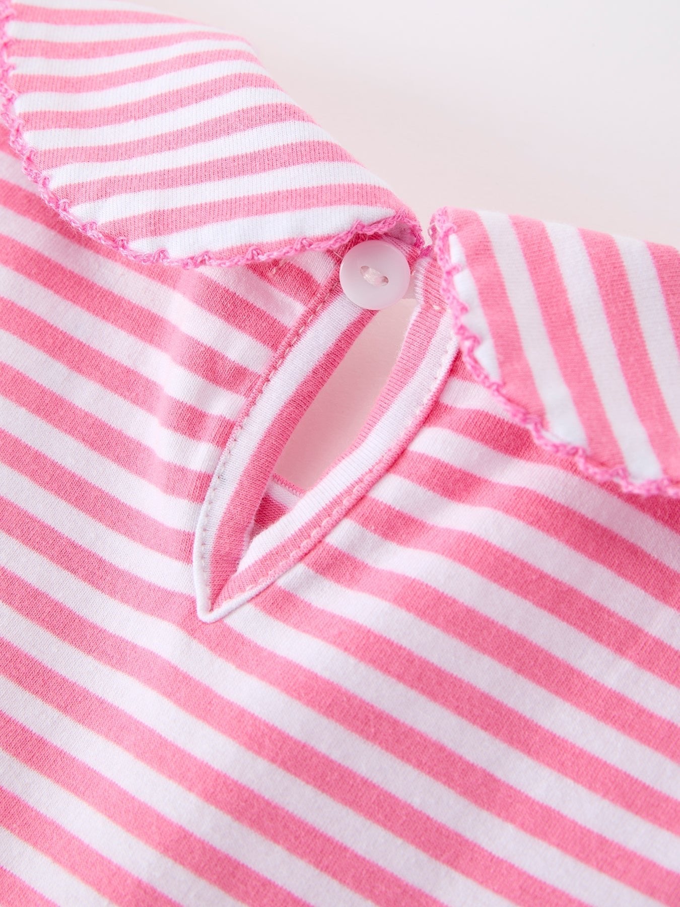 Girls Back To School Bow Pencil Twirl Dress Ruffle Petal Collar Applique - Abbies Place