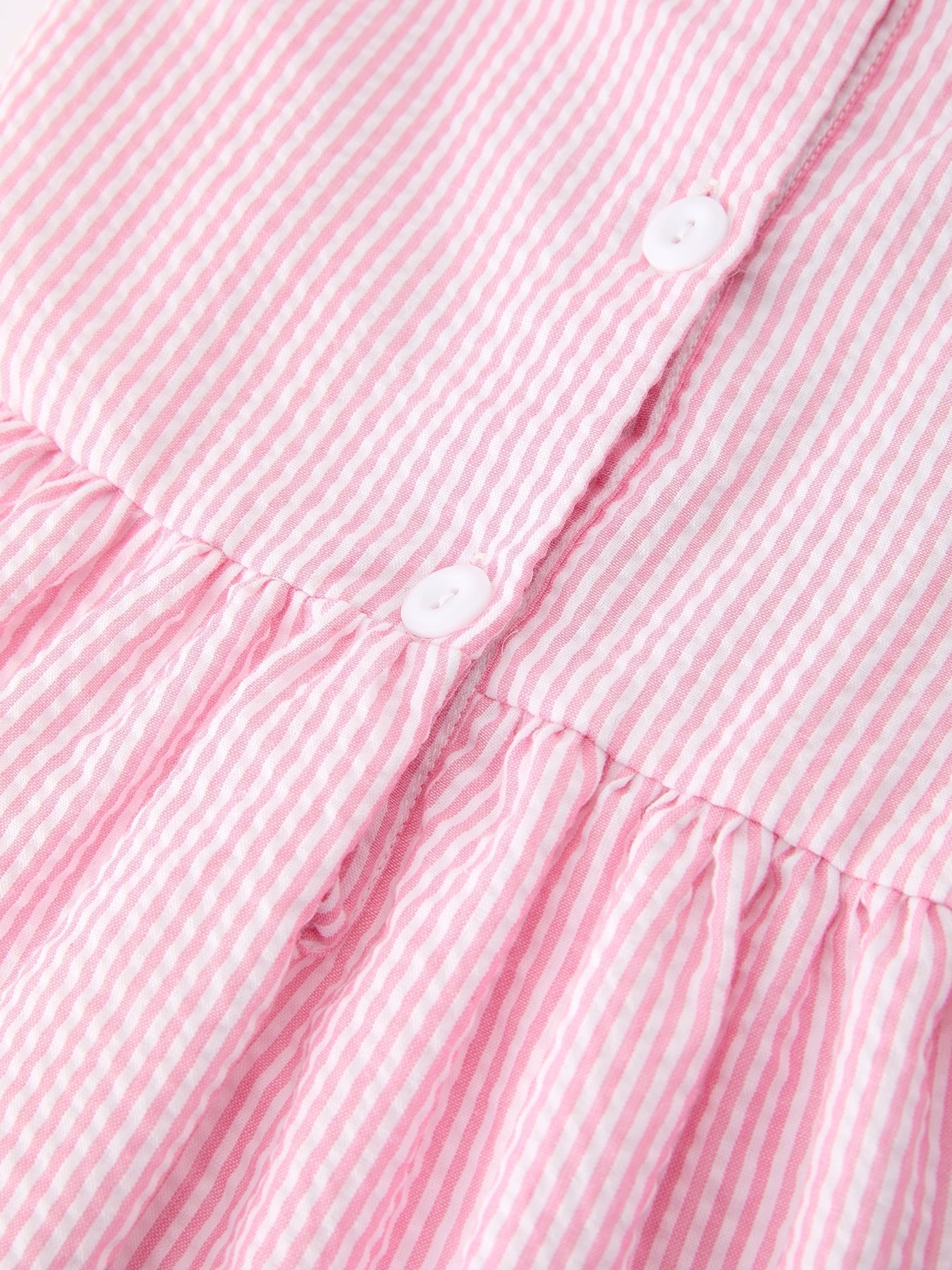 Girls Back To School Bow Twirl Dress Ruffle Applique Pink - Abbies Place
