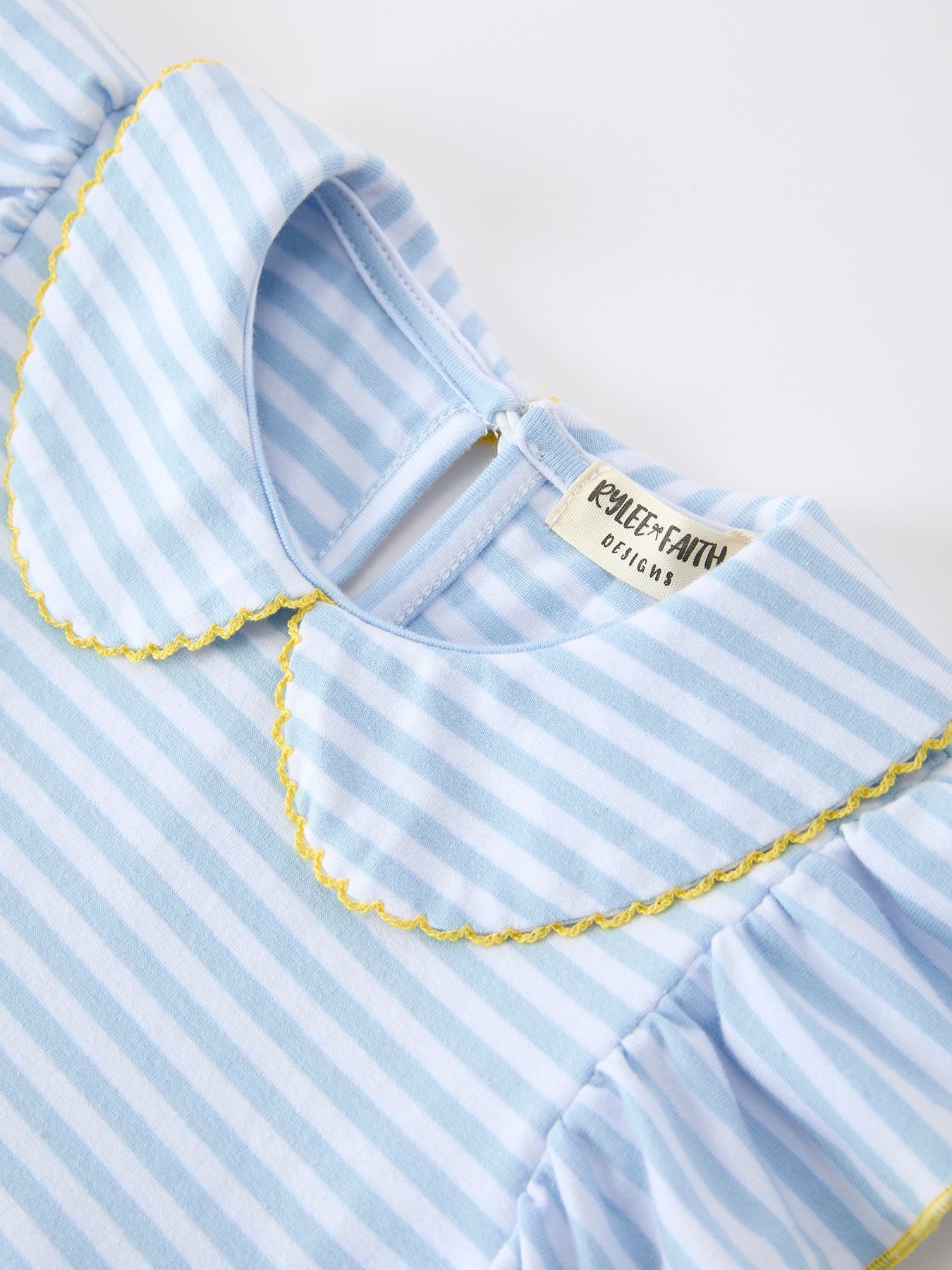 Girls Back To School Crayon Dress Ruffle Petal Collar Applique - Abbies Place