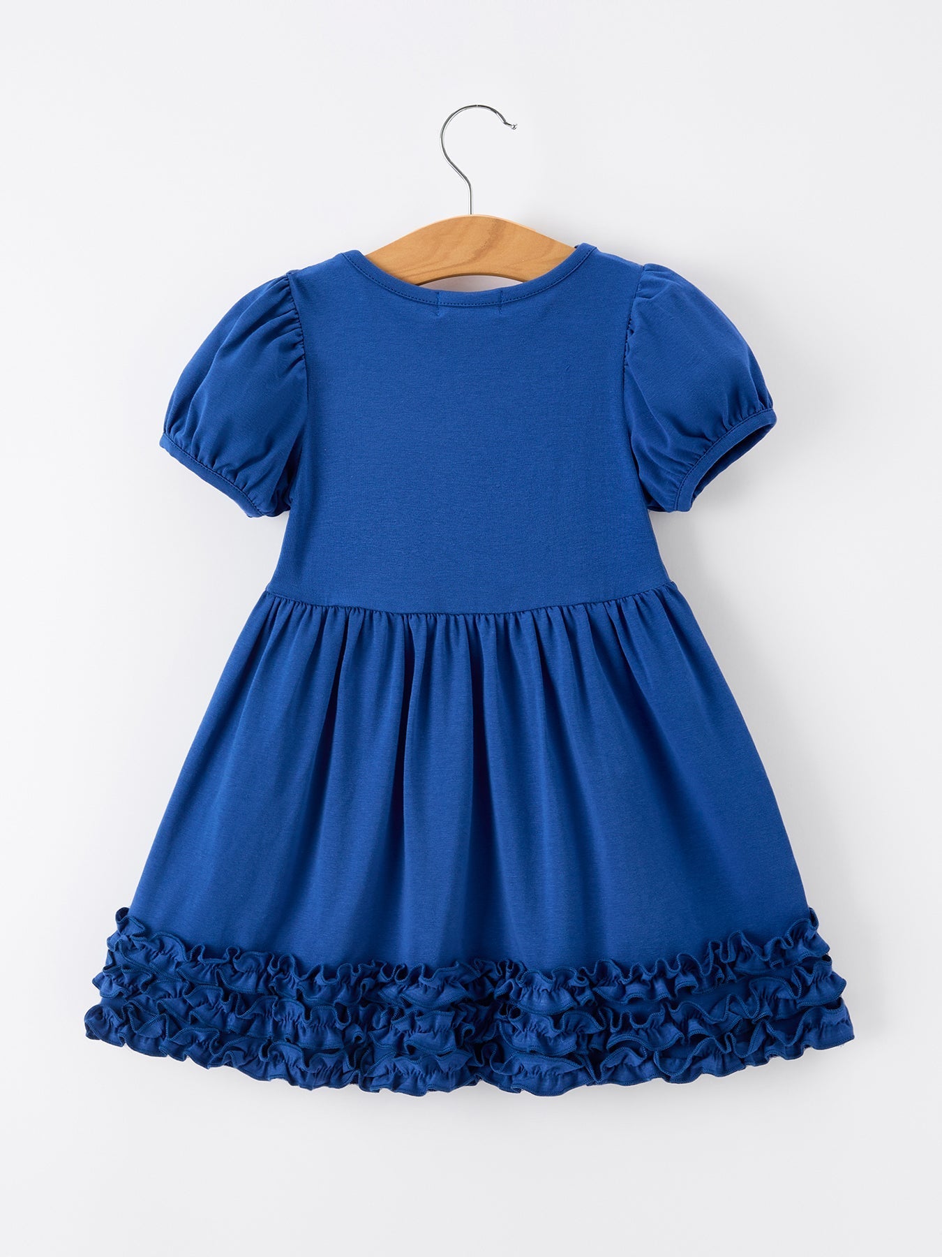 Girls Back To School Crayon Twirl Dress Ruffle Applique - Abbies Place