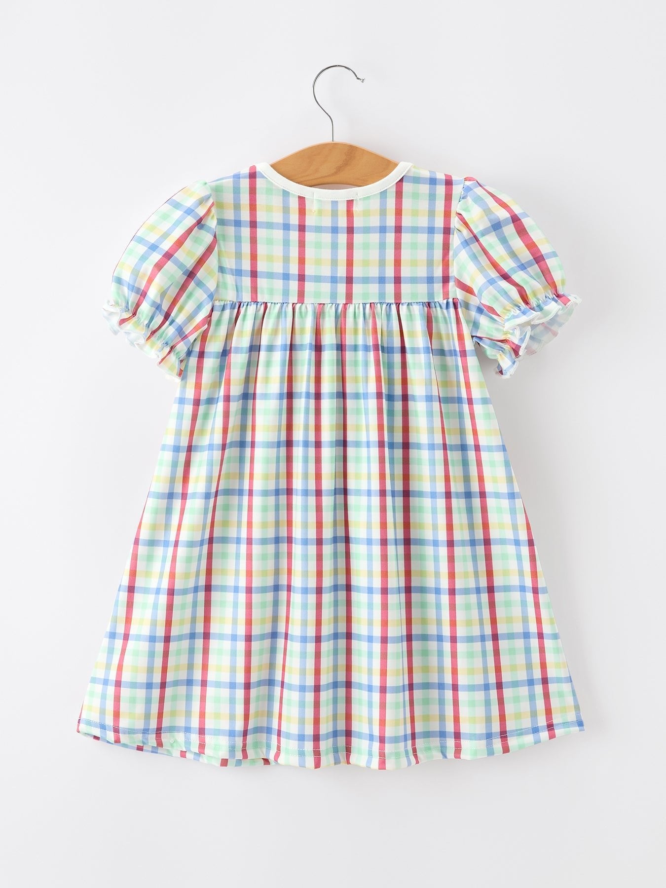 Girls Back To School Dog Plaid Twirl Dress - Abbies Place