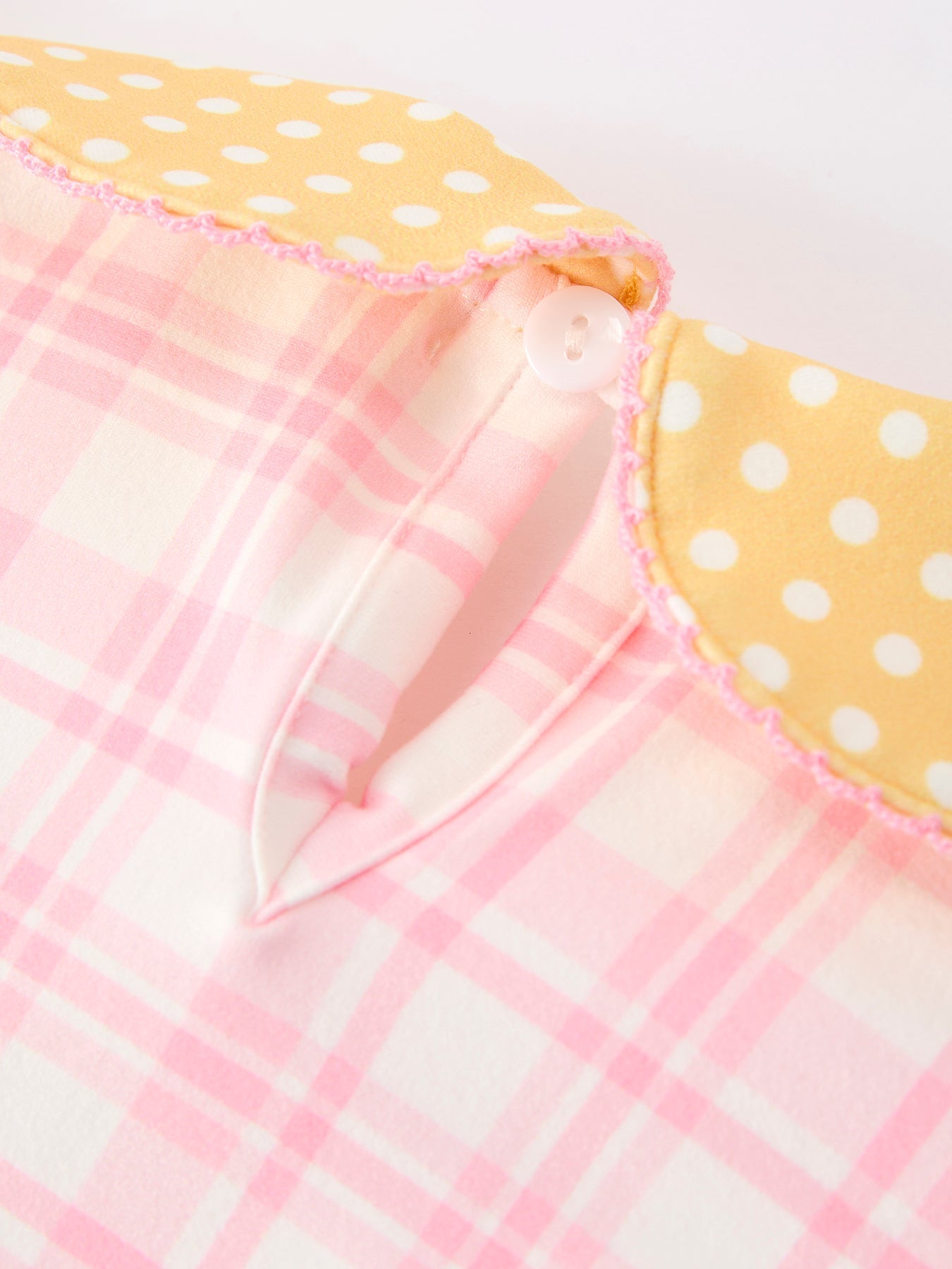 Girls Back To School Pencil Plaid Twirl Dress Bow Petals Collar - Abbies Place