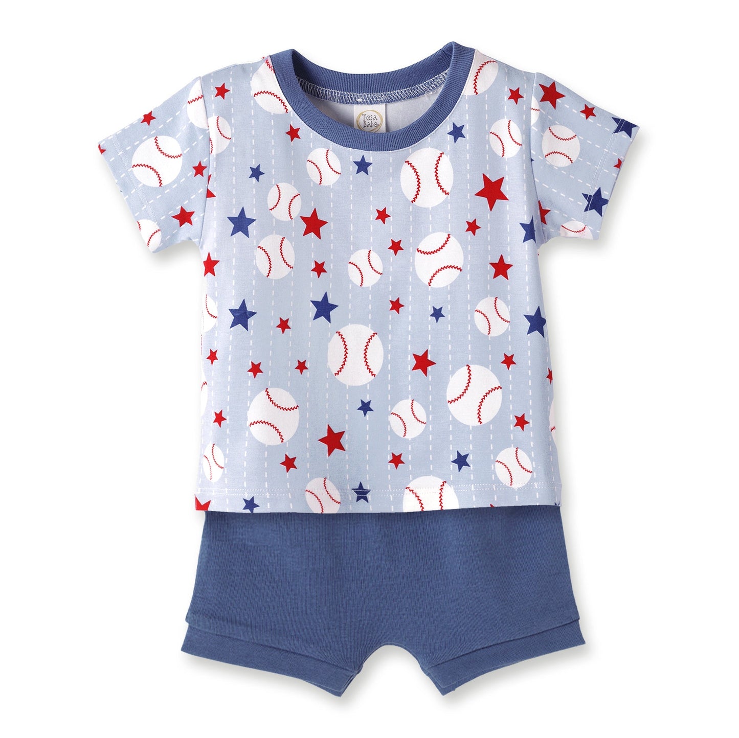 Grand Slam Baseball Bamboo Tee & Cotton Shorts Set for Boys - Abbies Place