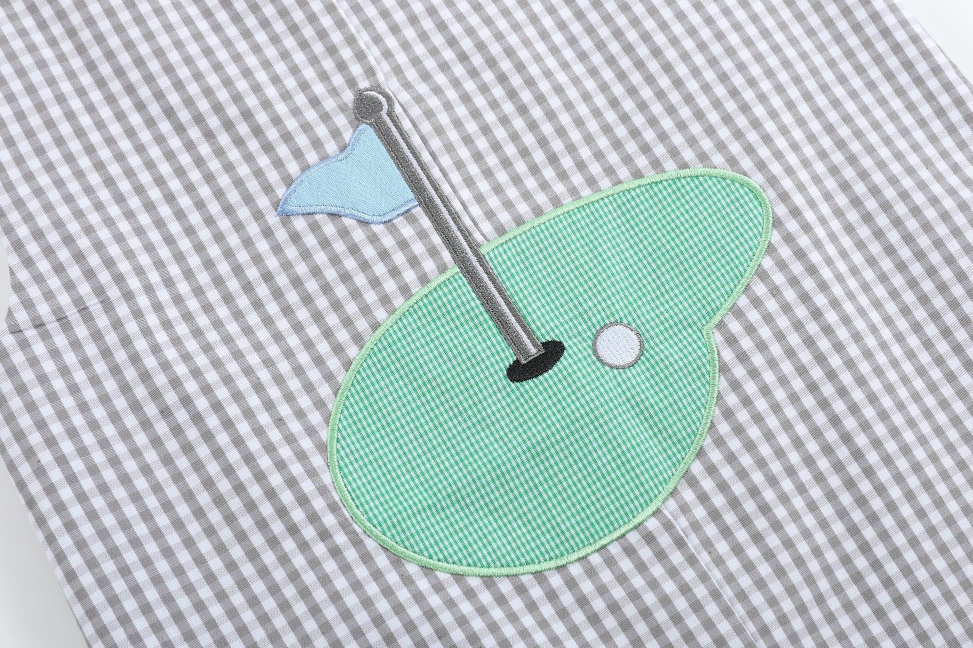 Gray Gingham Golf Shortalls - Abbies Place