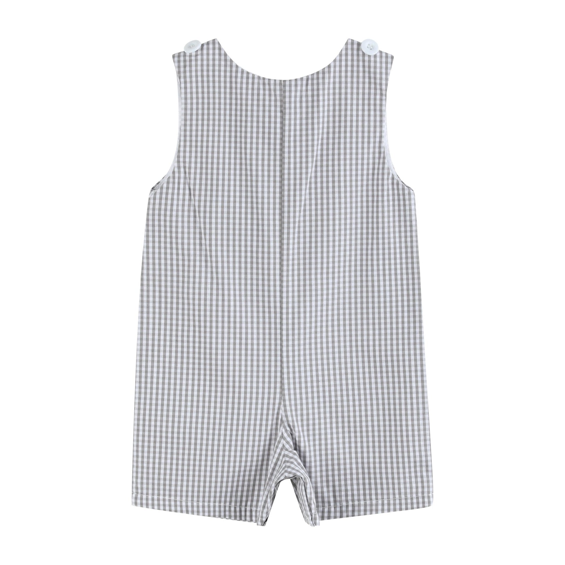 Gray Gingham Golf Shortalls - Abbies Place