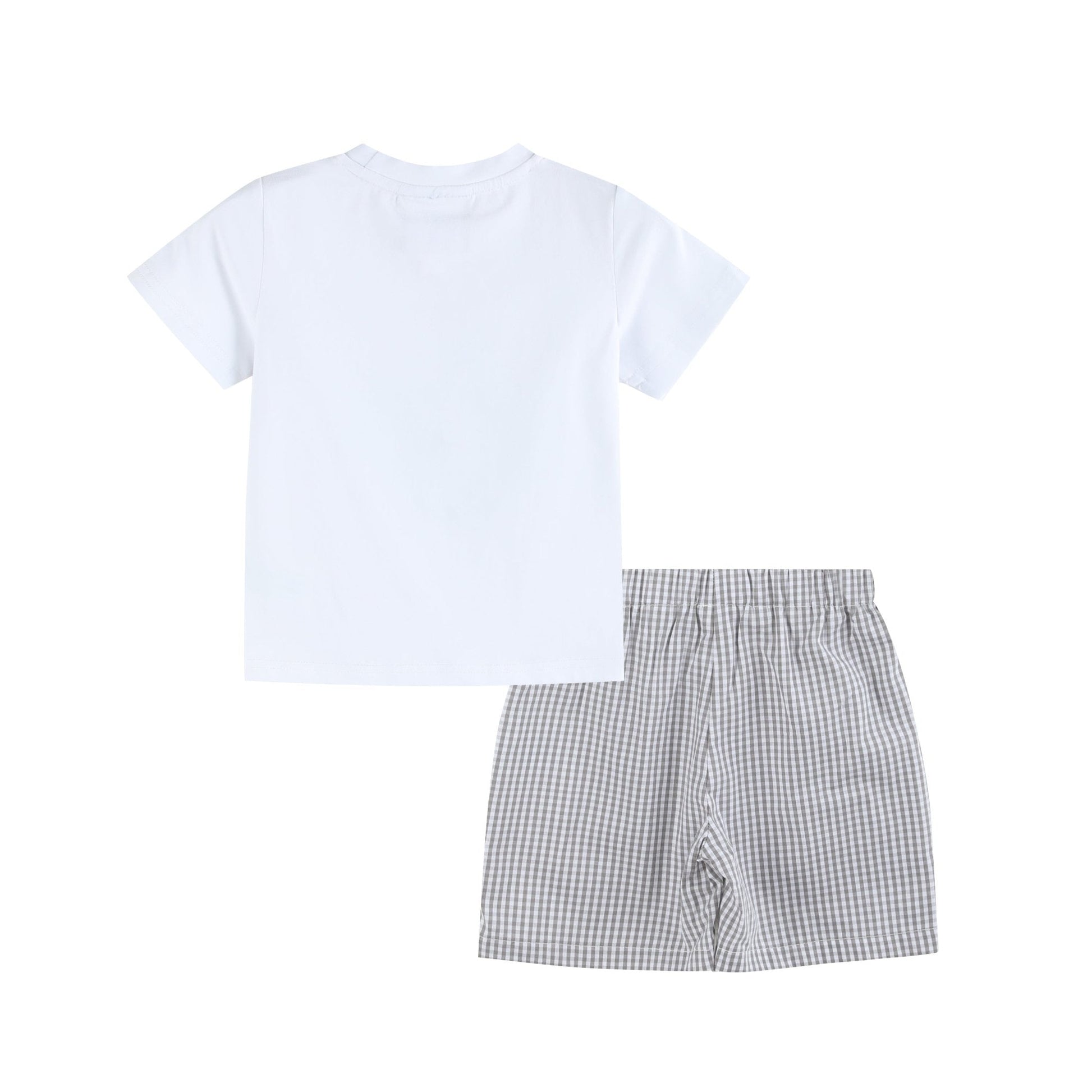 Gray Gingham Golf Tee and Shorts 2 pc Set - Abbies Place