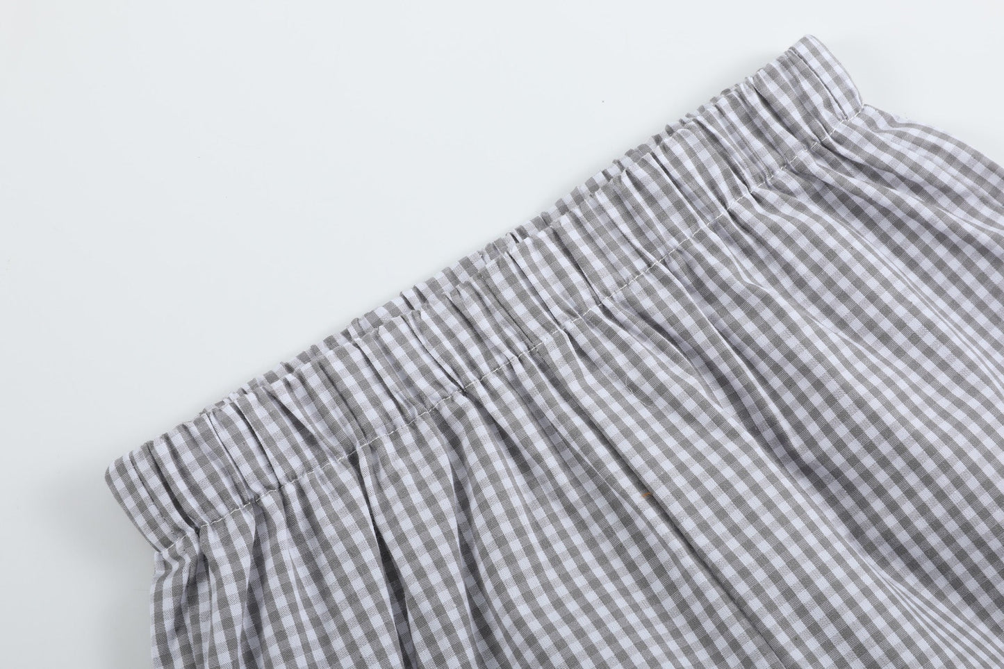 Gray Gingham Golf Tee and Shorts 2 pc Set - Abbies Place