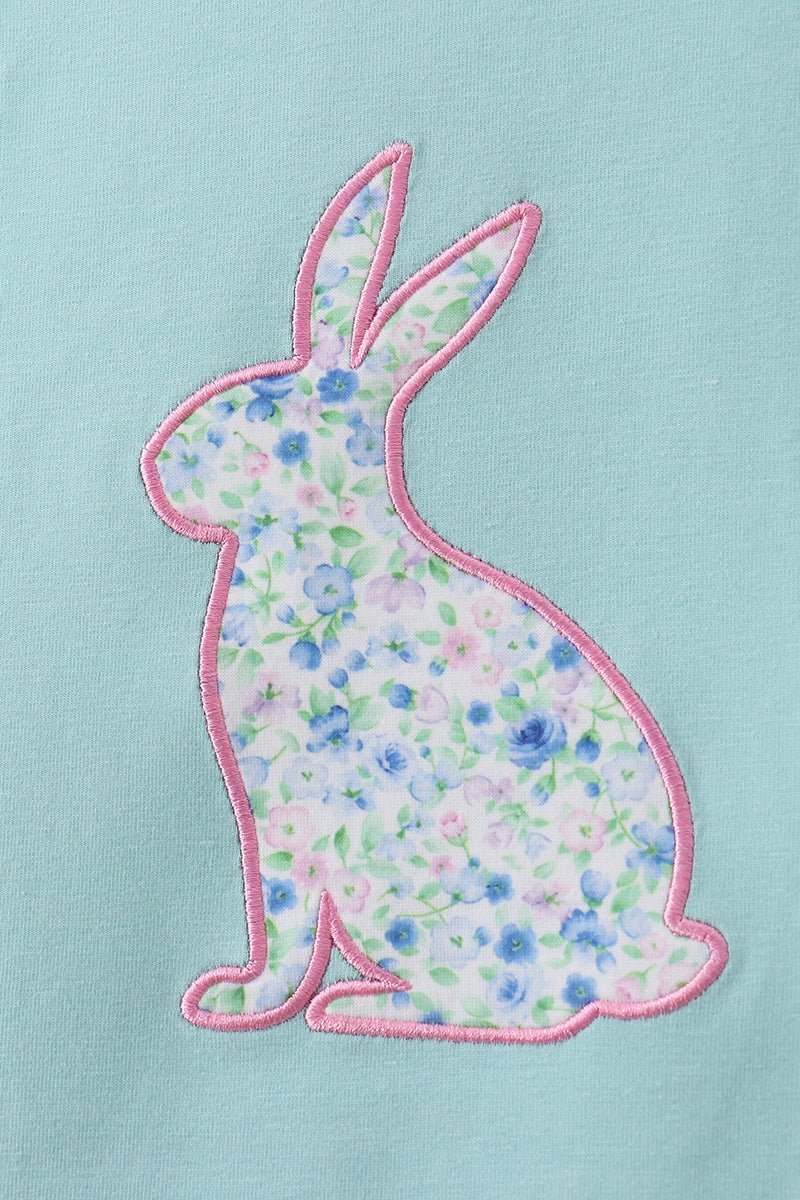 Green bunny applique shorts set - Abbies Place