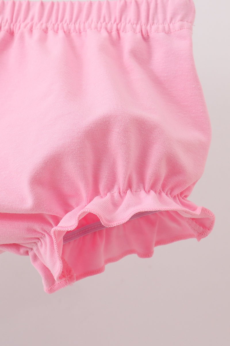 Green christmas tree embroidery bloomer set - Abbies Place