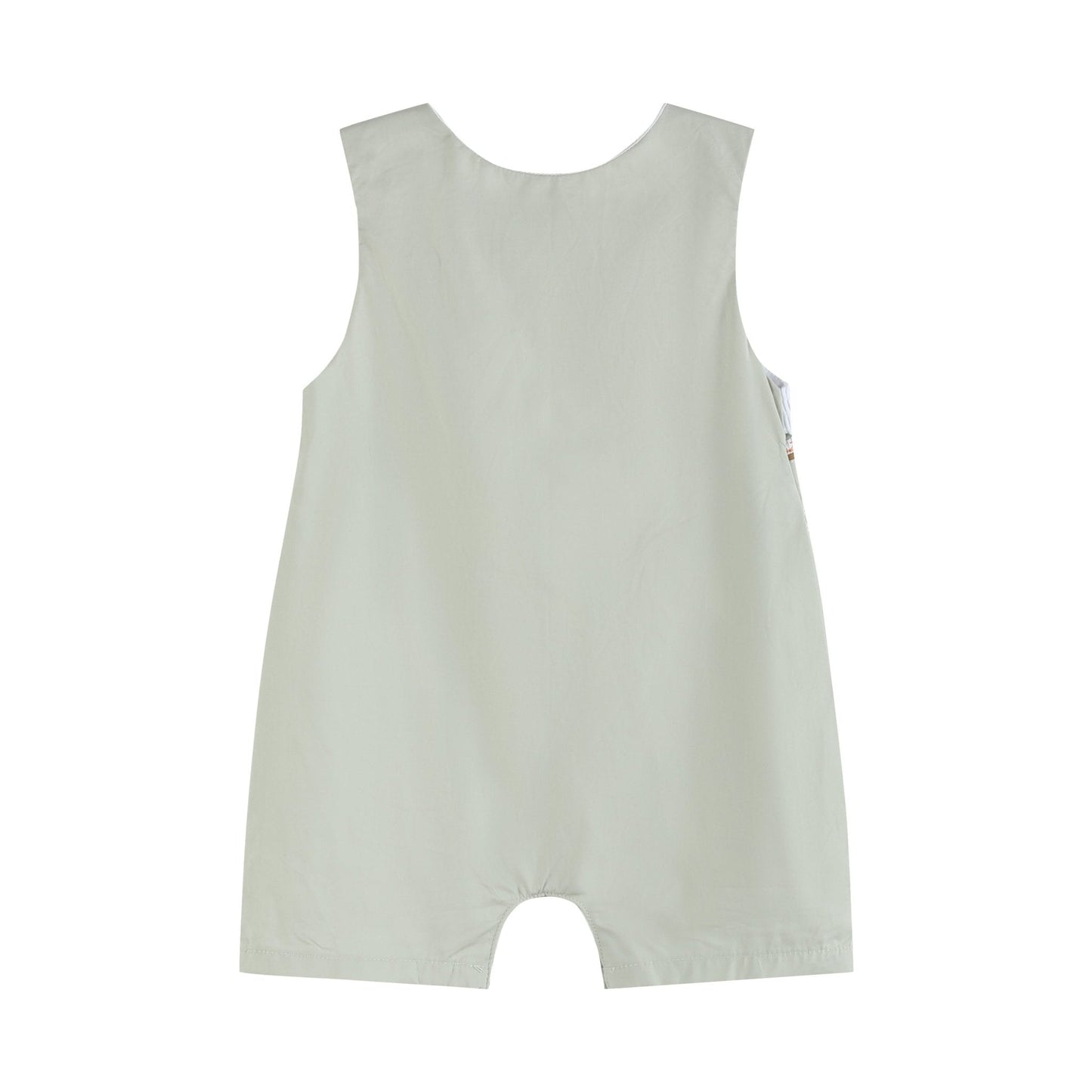 Green Dog Smocked Shortalls - Abbies Place