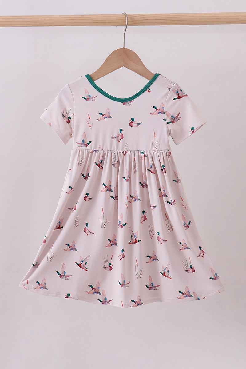 Green duck bamboo dress - Abbies Place