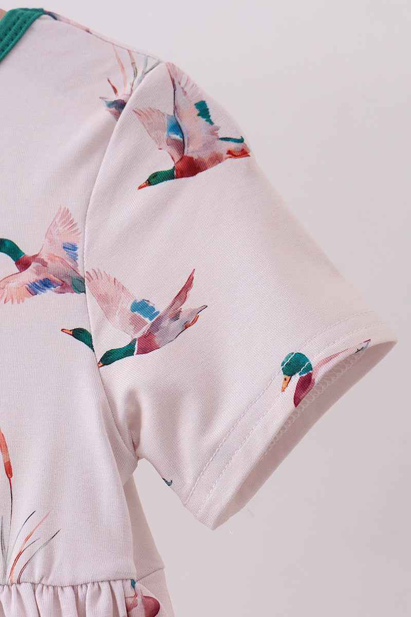 Green duck bamboo dress - Abbies Place