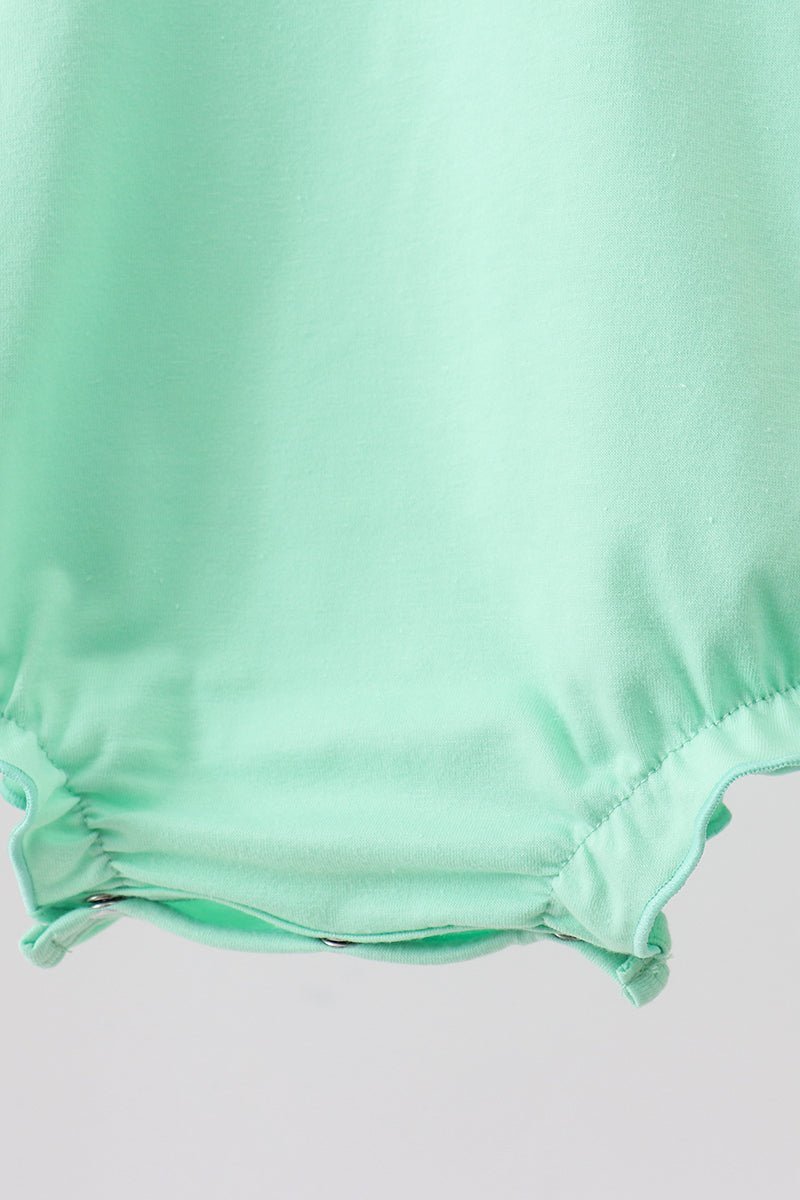 Green embroidery ruffle bubble - Abbies Place