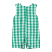Load image into Gallery viewer, Green Gingham Watermelon Applique Overalls
