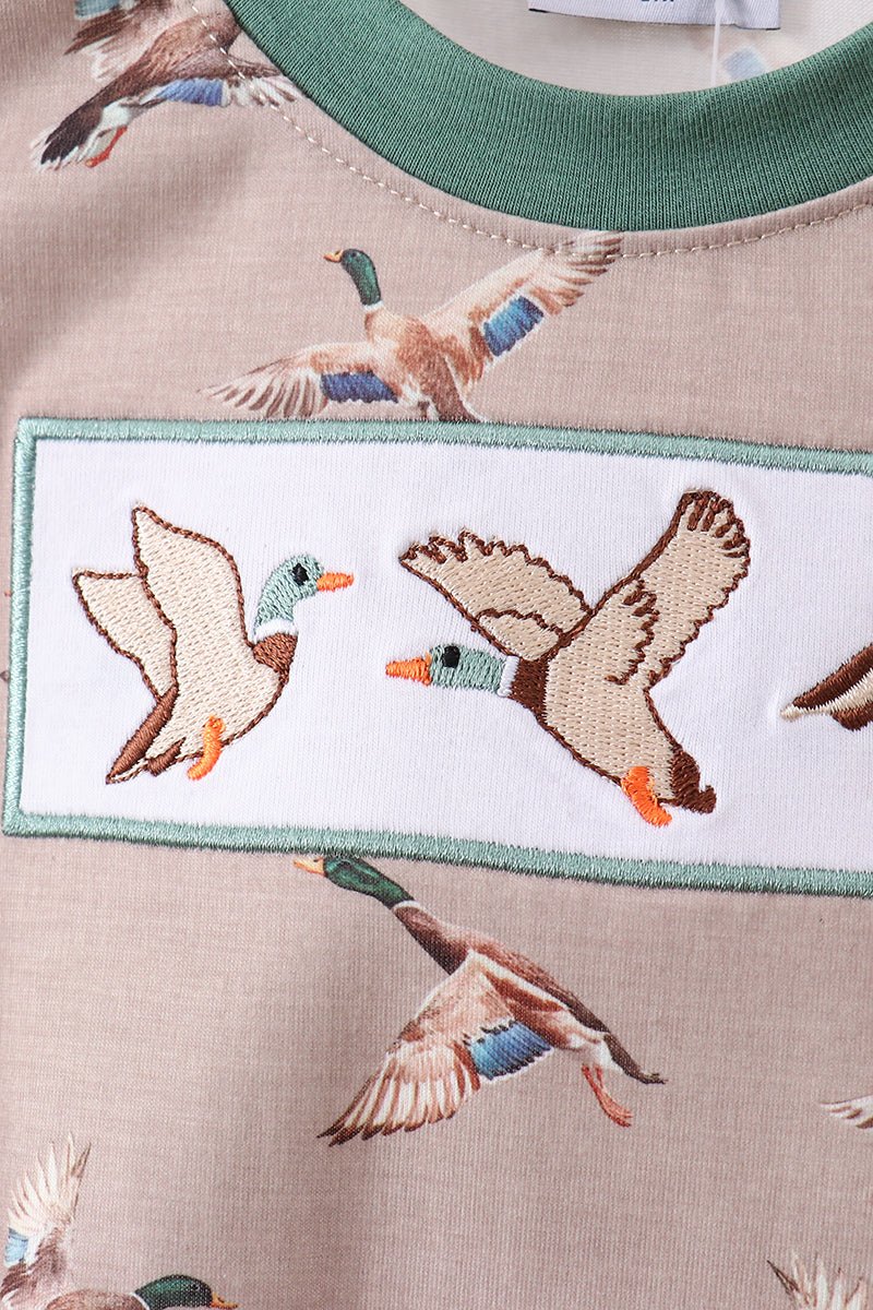Green Mallard Embroidered Bubble - Abbies Place