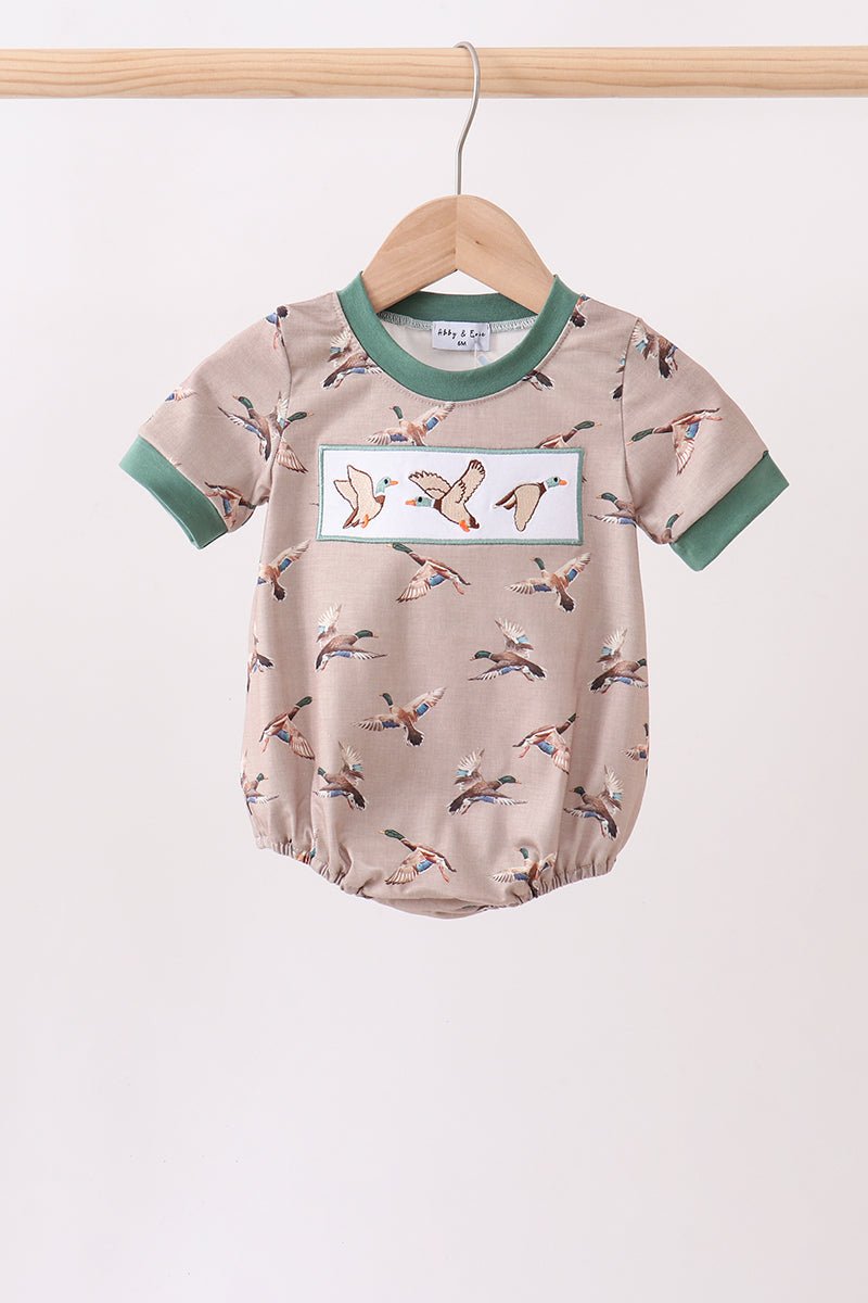 Green Mallard Embroidered Bubble - Abbies Place