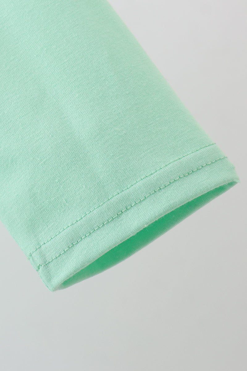 Green parade embroidery gingham dress - Abbies Place
