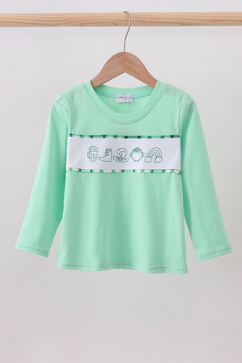 Green parade embroidery top - Abbies Place