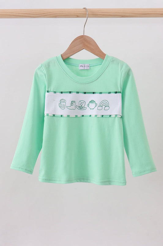 Green parade embroidery top - Abbies Place