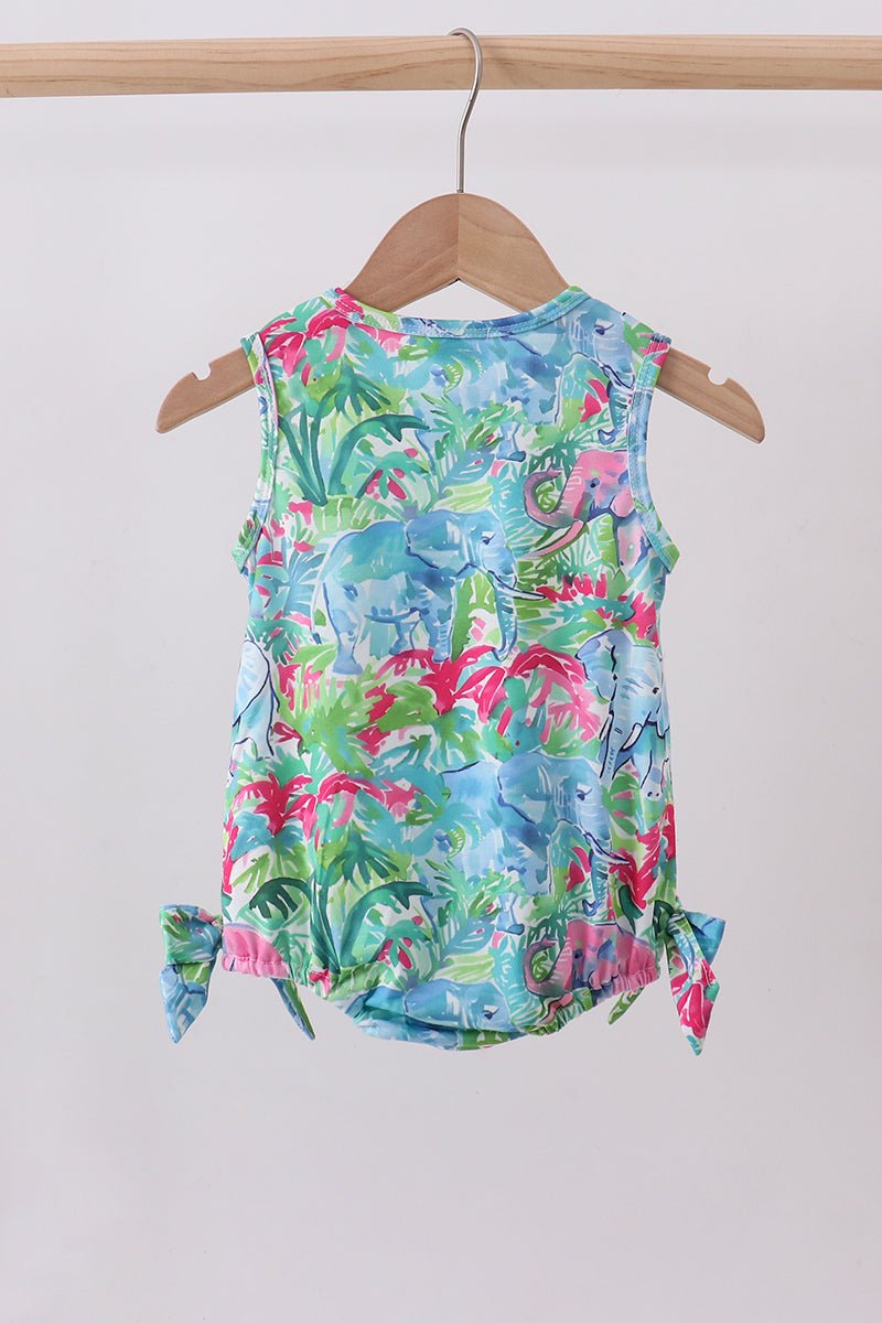 Green tropical garden bow bubble - Abbies Place