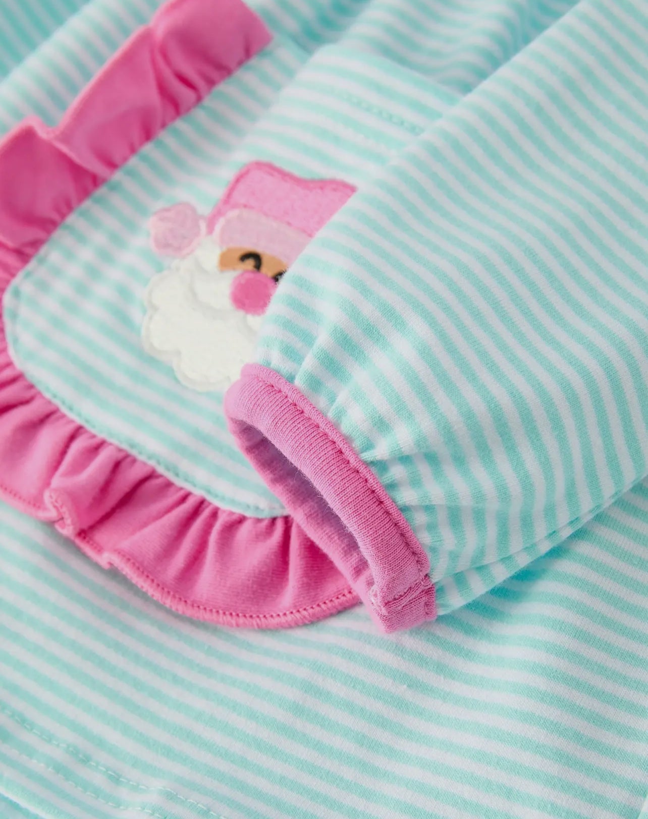 Holiday Fun Set: Striped Top with Santa Pockets - Abbies Place