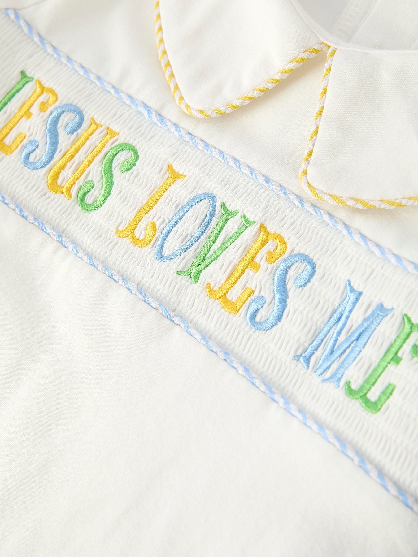 "Jesus Loves Me "Embroidered Toddler Boys'Set - Abbies Place