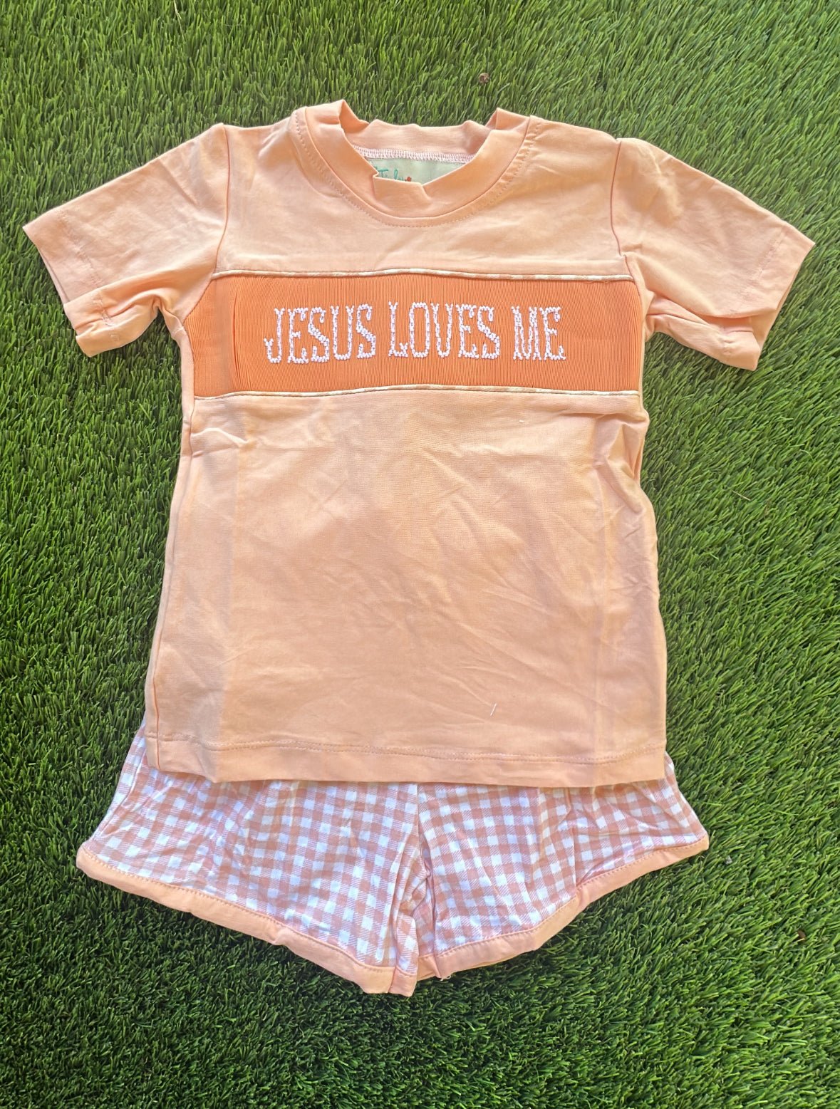 Jesus Loves Me Smocked Set - Abbies Place