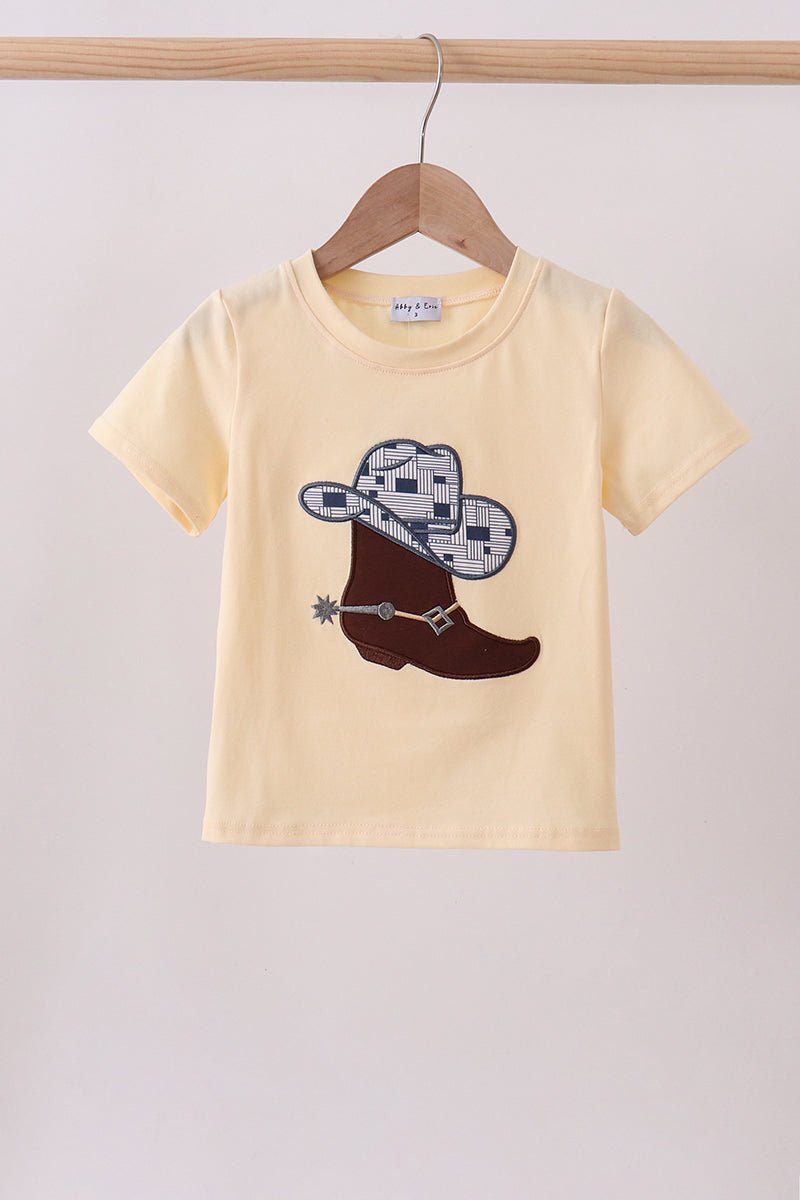 Khak boot applique top - Abbies Place