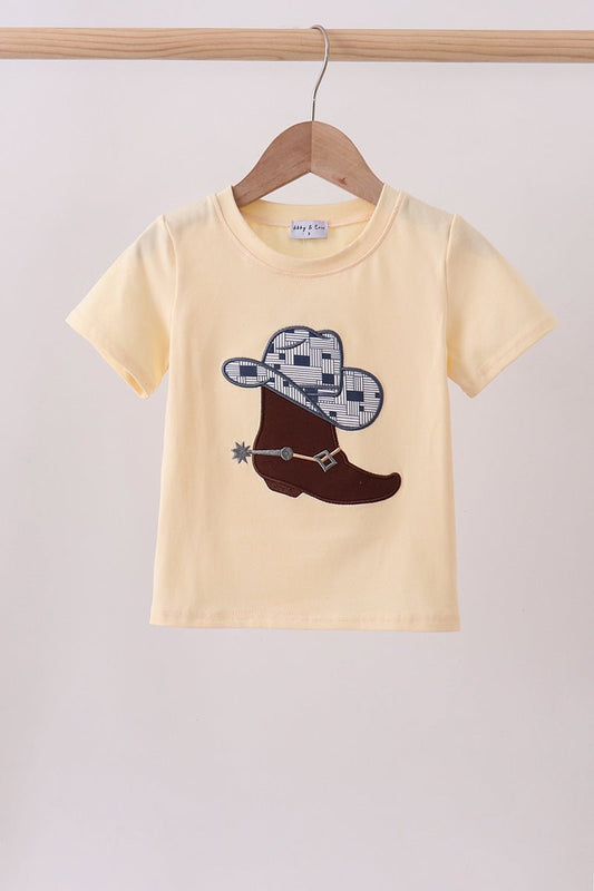 Khak boot applique top - Abbies Place